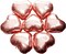 Rose Gold Heart Foil Mylar Balloons - Valentines Day Party Wedding Bachelorette Anniversary Birthday Bridal Shower Party Favors Balloons Decorations, 50pc